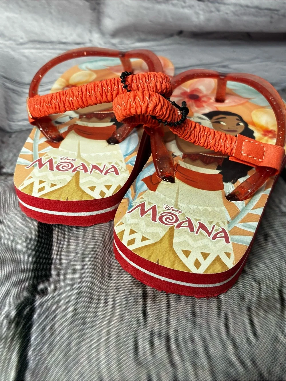 5/$20 Disney Moana Movie Moana & Pua Slingback Summer Foam Flip Flop Toddler 7/8